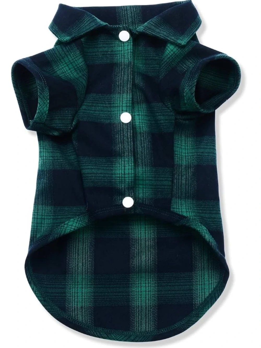 Green Plaid Dog Polo Shirt - Classic Button-Up Pet Top Christmas shirt 4X